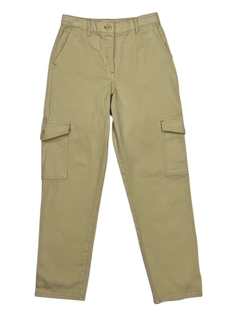 Aritzia Wilfred Free Modern Cargo Pant 4 Cream High Rise Utility Tapered
